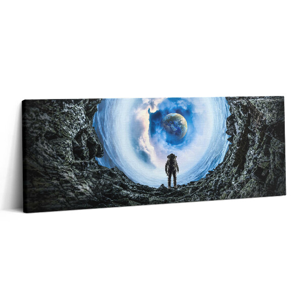 Canvas kép 125x50 Űrlyuk és űrhajós