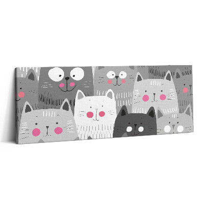 Canvas kép 125x50 Mintázat macskákkal
