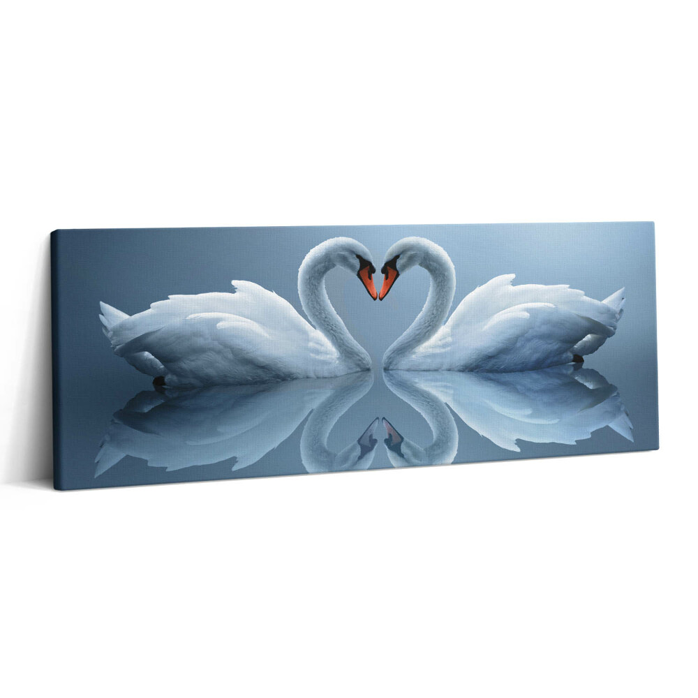 Canvas kép 125x50 Hattyúk a szerelem jeleként