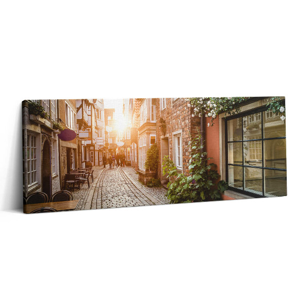 Canvas kép 125x50 Olasz utca épületek között