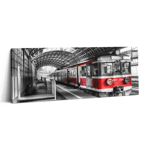 Canvas kép 125x50 Régi vasúti peron