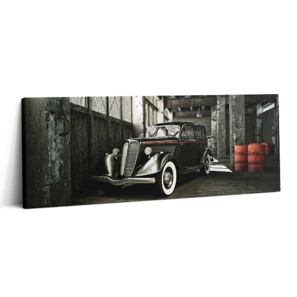 Canvas kép 125x50 Klasszikus autó egy régi gyárban