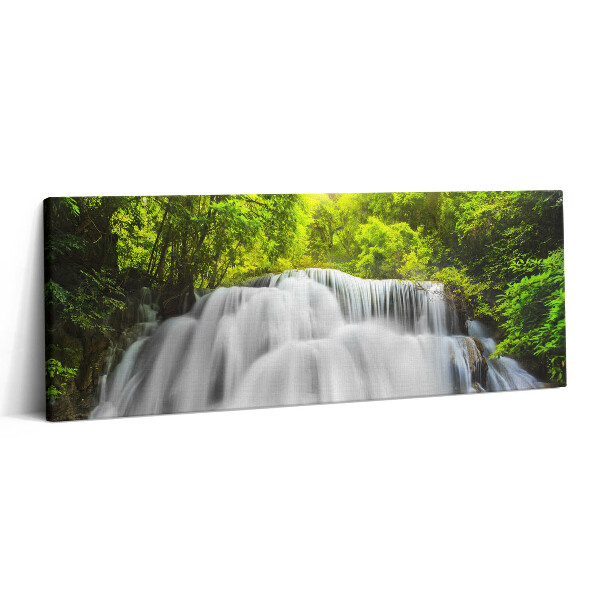 Canvas kép 125x50 Huai Mae Khamin vízesés Thaiföldön