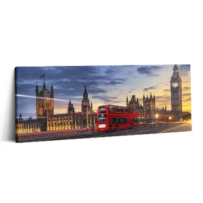 Canvas kép 125x50 Piros busz Londonban