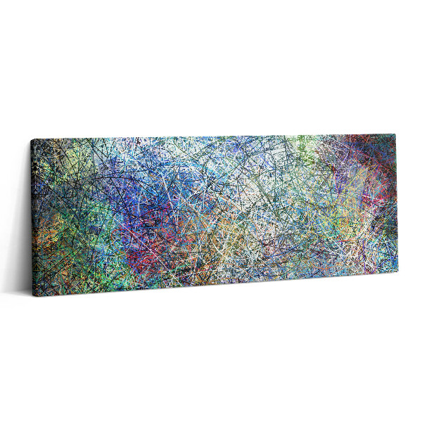 Canvas kép 125x50 Színes vonalak kifejező absztrakciója