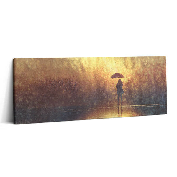 Canvas kép 125x50 Nő esernyővel