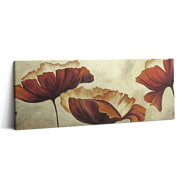 Canvas kép 125x50 Festett pipacsok