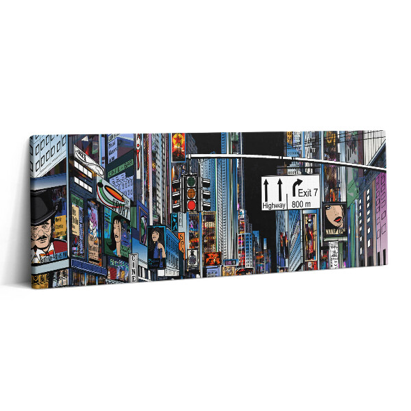 Canvas kép 125x50 New York éjjel