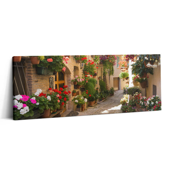 Canvas kép 125x50 Virágos sugárút
