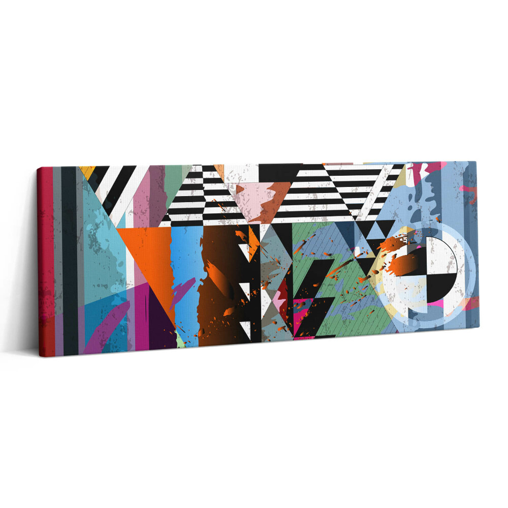 Canvas kép 125x50 Absztrakt csíkok és háromszögek