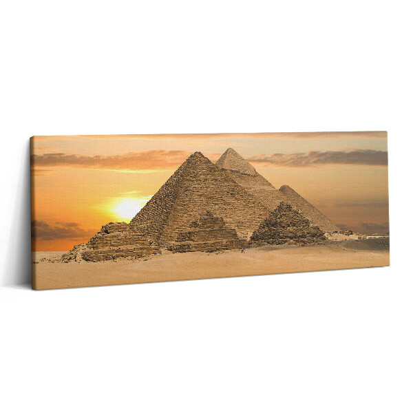 Canvas kép 125x50 Piramisok és naplemente