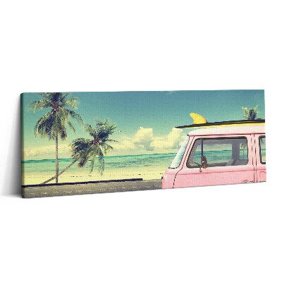 Canvas kép 125x50 Autó szörfdeszkával