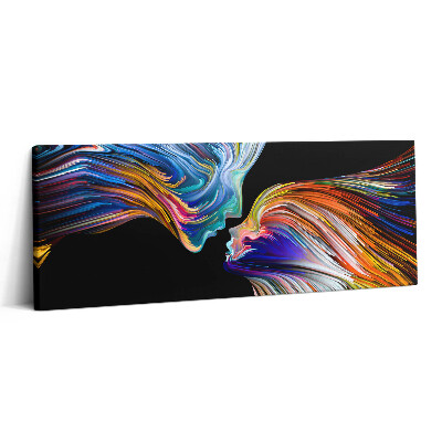 Canvas kép 125x50 Színes absztrakt emberi arcok