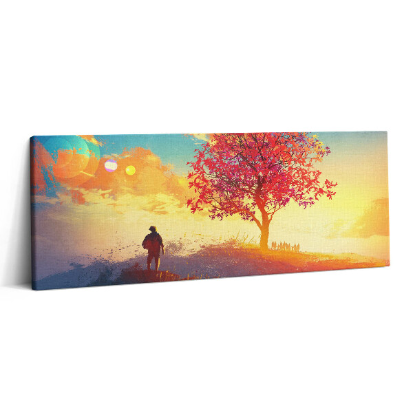 Canvas kép 125x50 Romantikus táj egy férfi