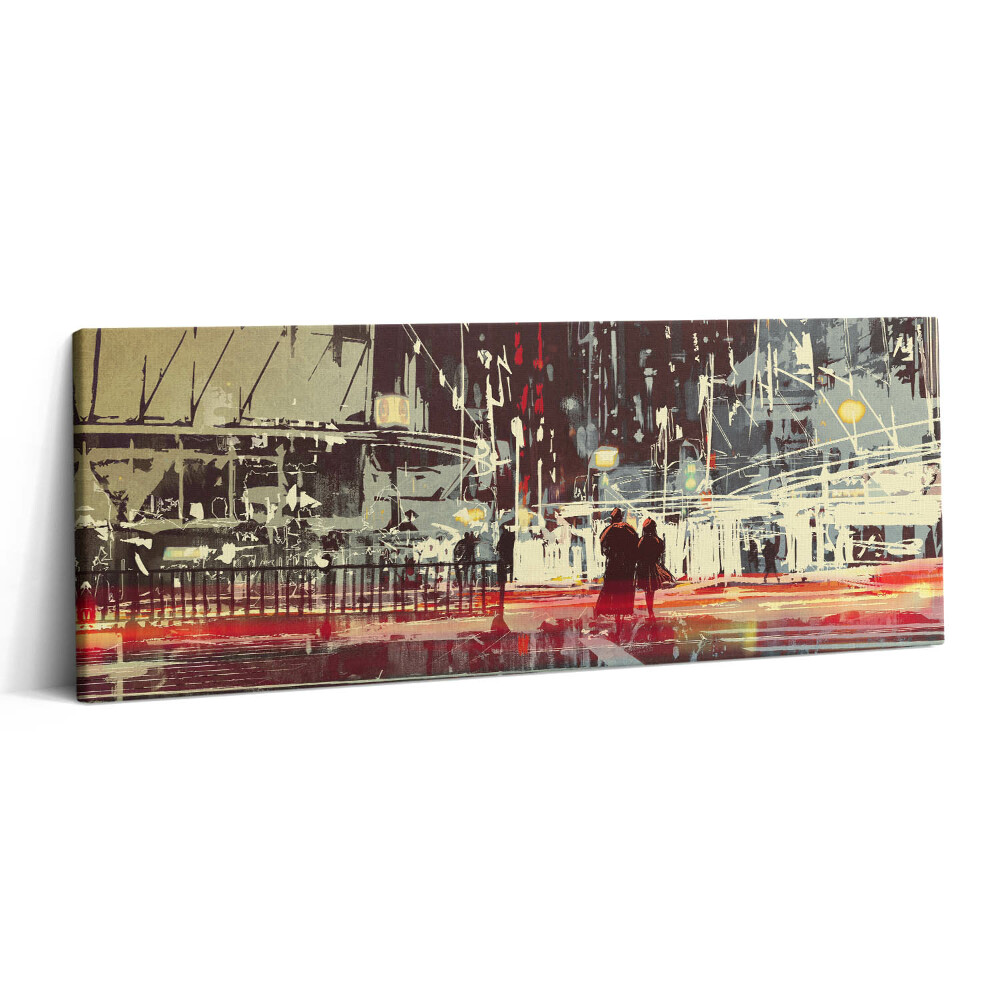 Canvas kép 125x50 A város éjszakai jelenete