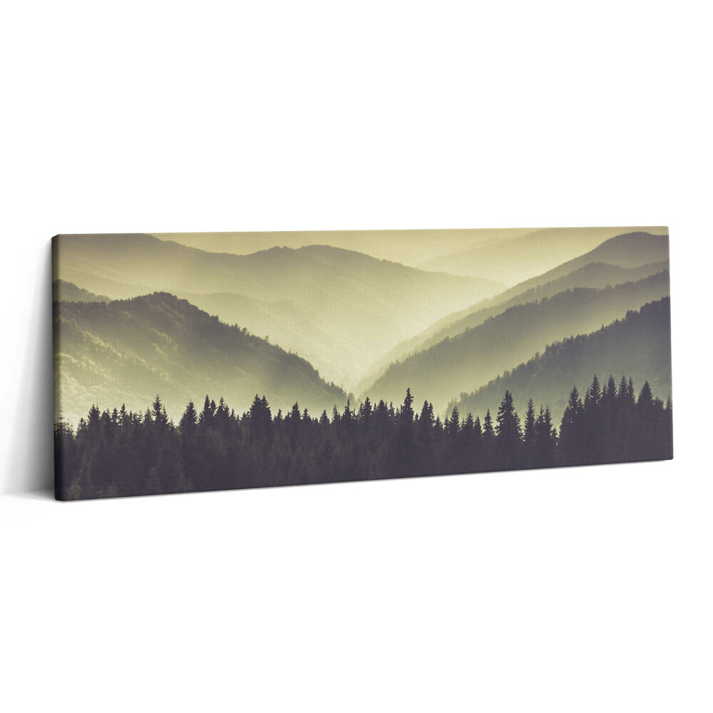 Canvas kép 125x50 Ködös hegyoldal