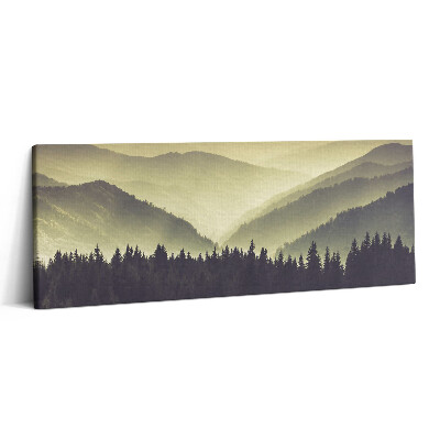 Canvas kép 125x50 Ködös hegyoldal
