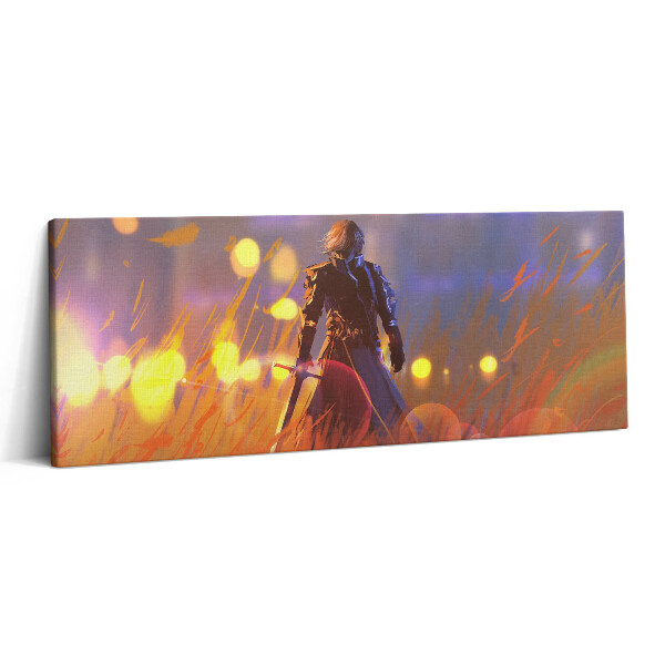 Canvas kép 125x50 Lovag karddal