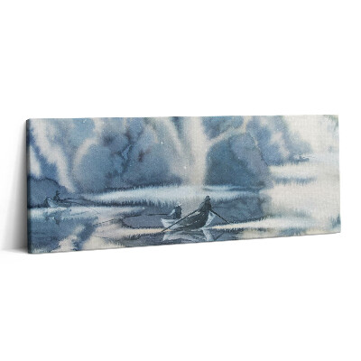 Canvas kép 125x50 Halász a tavon