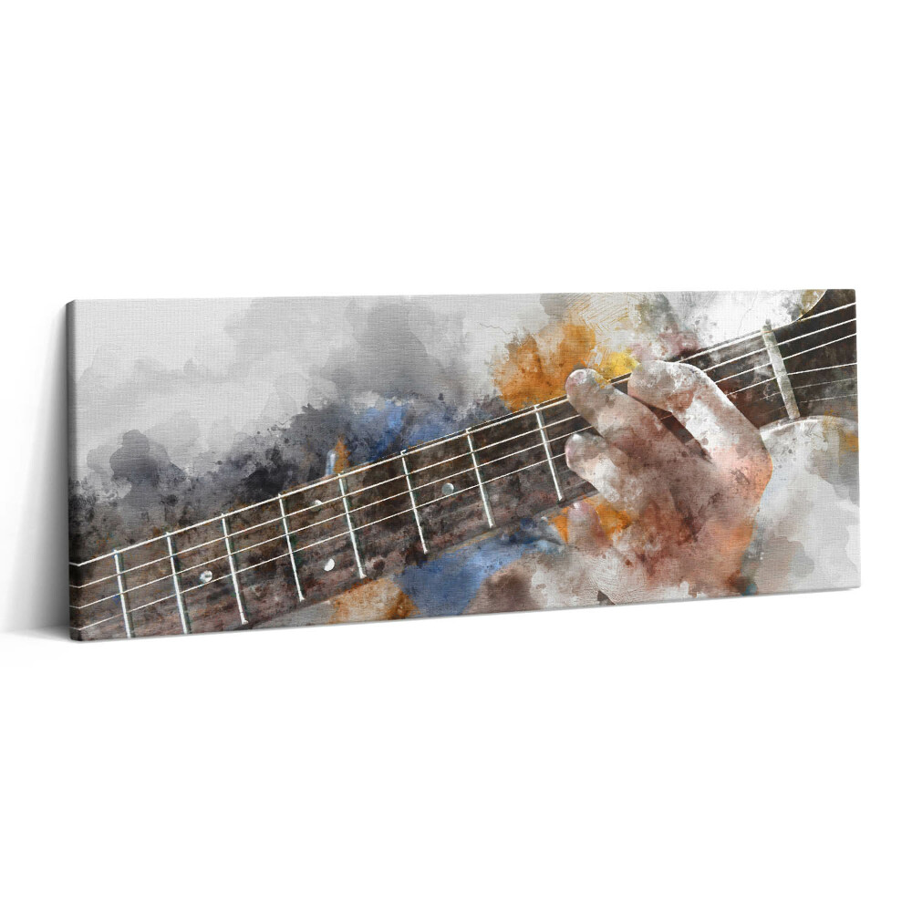 Canvas kép 125x50 Festett gitár