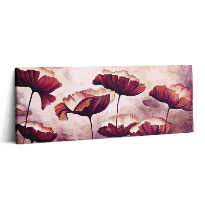 Canvas kép 125x50 Virágzó mákvirágok