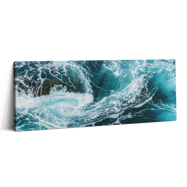 Canvas kép 125x50 Kavargó habzó hullámok