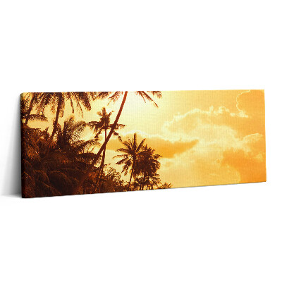 Canvas kép 125x50 Napfényes pálmafák a tengerparton