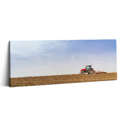 Canvas kép 125x50 Földműves traktorral