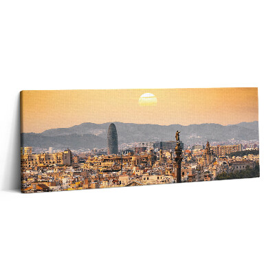 Canvas kép 125x50 A barcelonai Sagrada Familia tájképe
