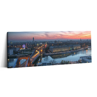 Canvas kép 125x50 Wroclaw madártávlatból