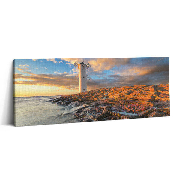 Canvas kép 125x50 Világítótorony a Balti-tengerről