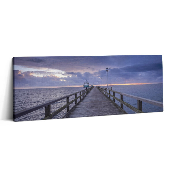 Canvas kép 125x50 Móló a Balti-tengeren