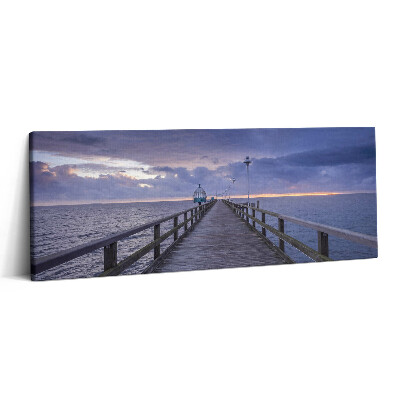Canvas kép 125x50 Móló a Balti-tengeren