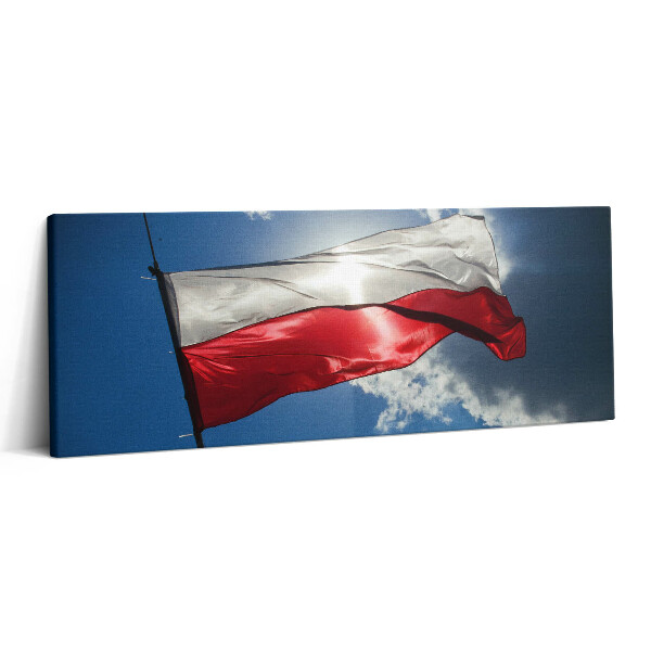 Canvas kép 125x50 Lengyel zászló az égen