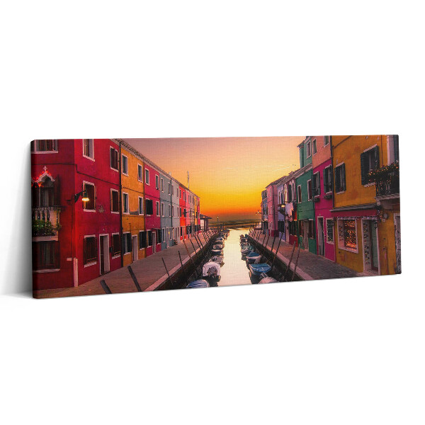 Canvas kép 125x50 Hajók és víz Olaszországban