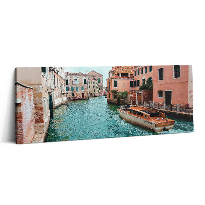 Canvas kép 125x50 Motorcsónak a folyón