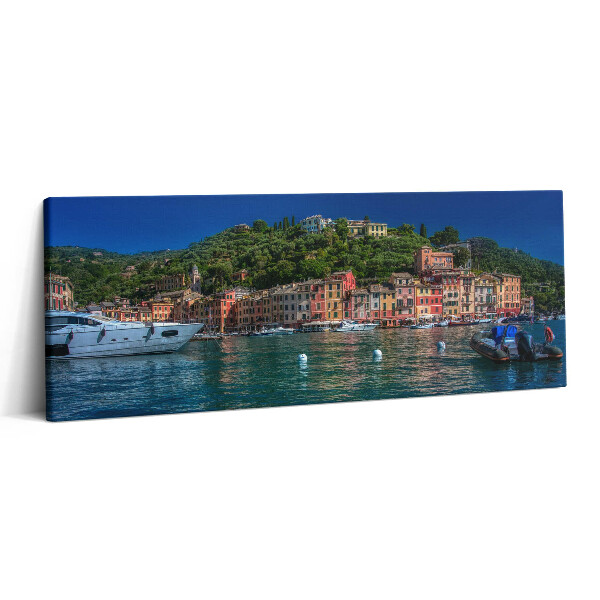 Canvas kép 125x50 Hajók hajózása Portofinóban