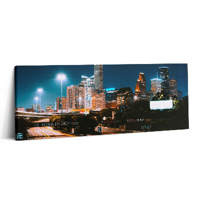 Canvas kép 125x50 Houston városa éjszaka