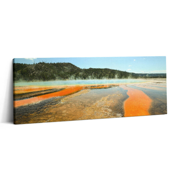 Canvas kép 125x50 Tó hegyekkel