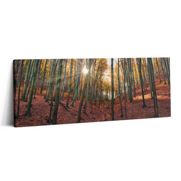 Canvas kép 125x50 Naplemente és fák