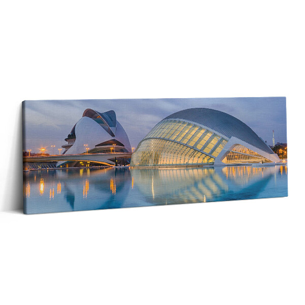Canvas kép 125x50 Naplemente város