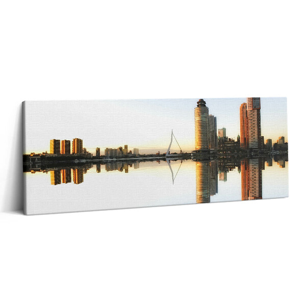 Canvas kép 125x50 Város a folyó partján
