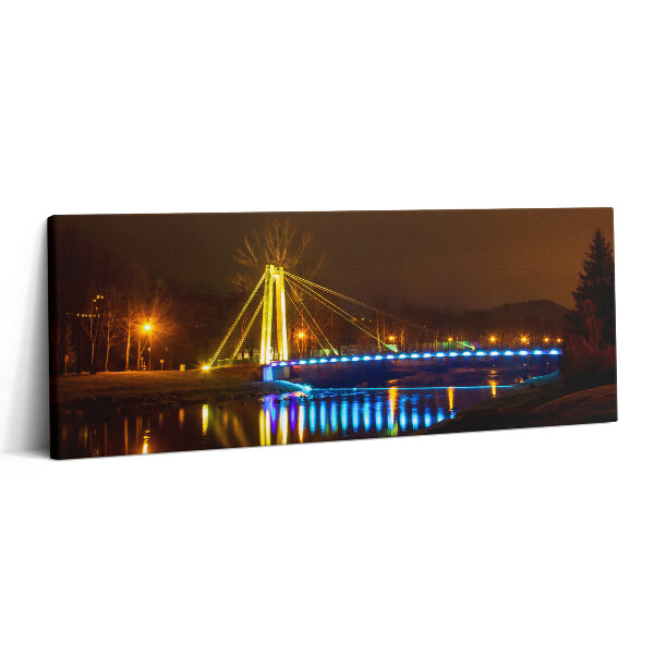 Canvas kép 125x50 Híd a Visztula folyón Ustrońban