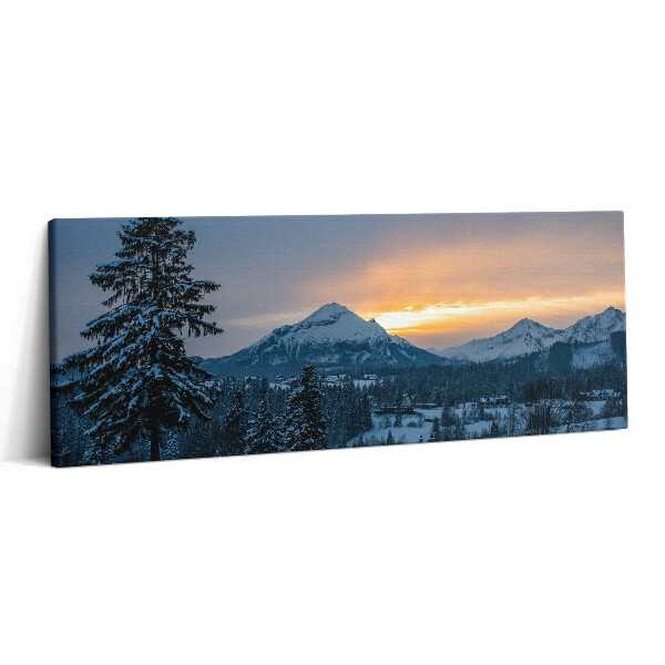 Canvas kép 125x50 Krynica Zdrój Hegyi tájkép