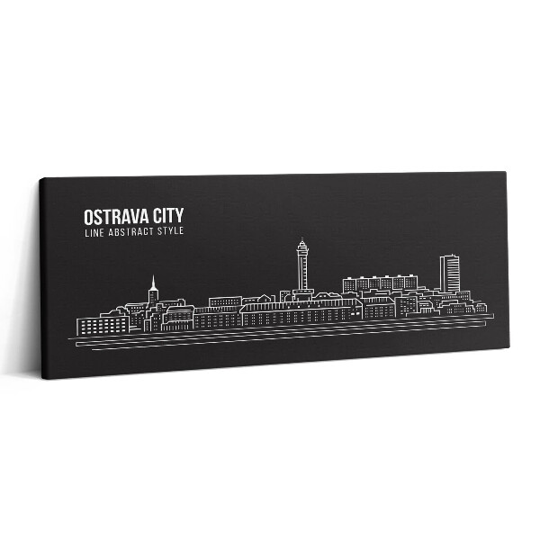 Canvas kép 125x50 Ostrava városának rajza