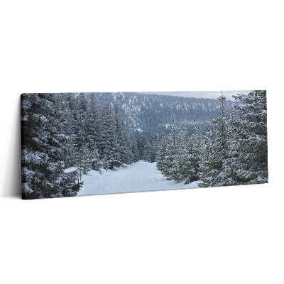Canvas kép 125x50 Cseh óriás hegyek télen