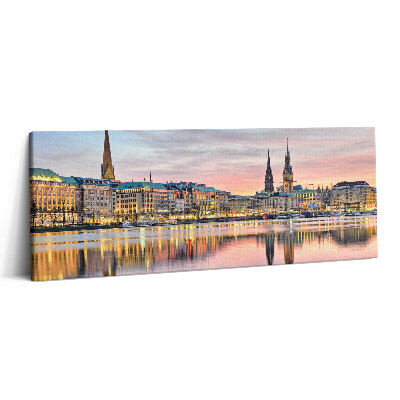 Canvas kép 125x50 Alster Hamburgban