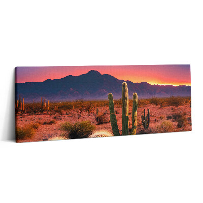 Canvas kép 125x50 Naplemente a sivatagban