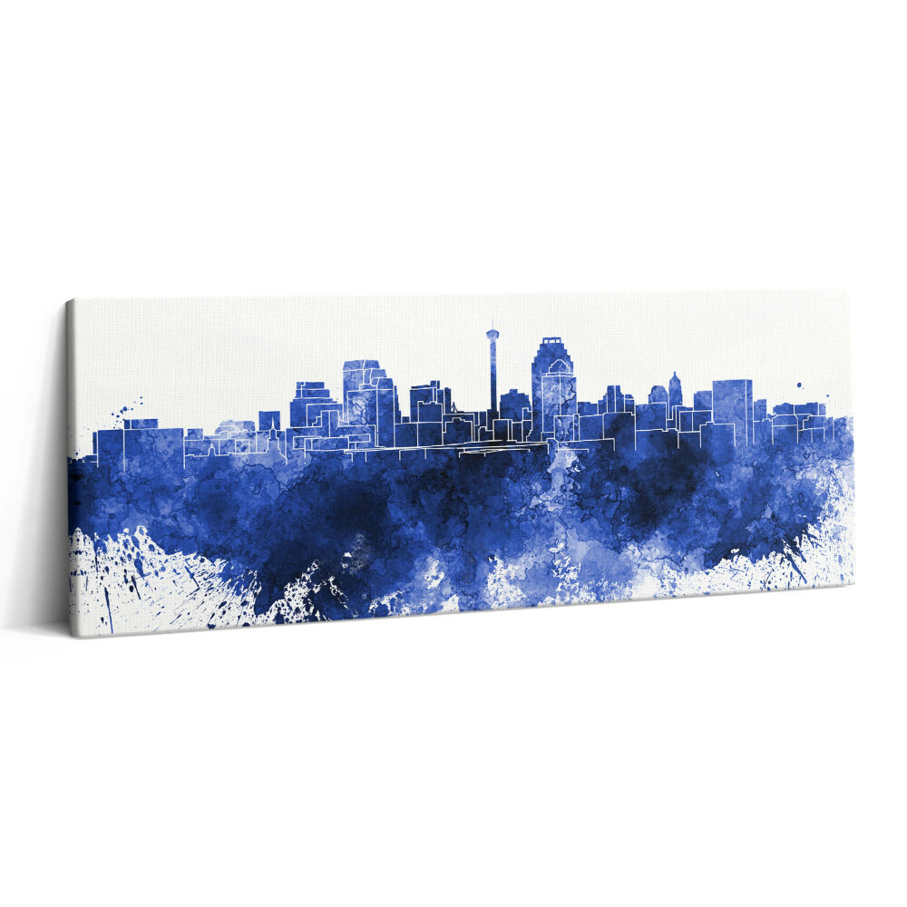 Canvas kép 125x50 San Antonio akvarell panorámája