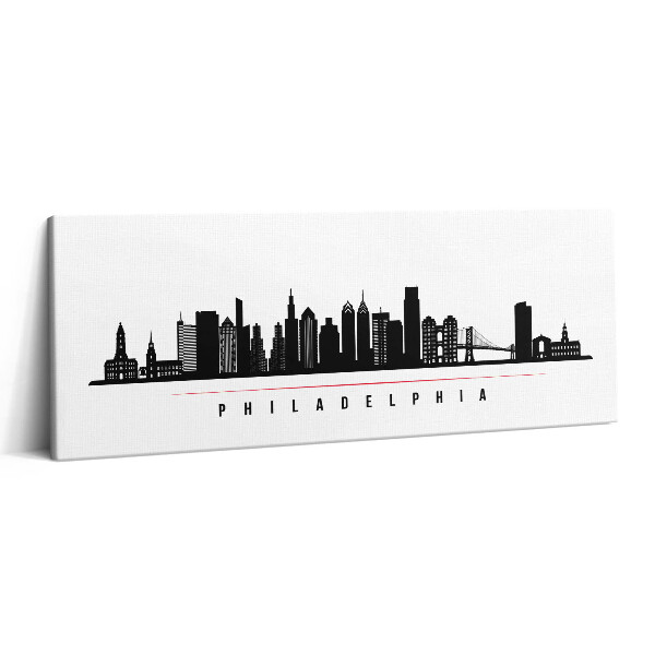Canvas kép 125x50 Philadelphia városának illusztrációja